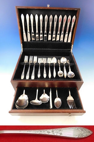 Lady Claire by Stieff Sterling Silver Flatware Set for 12 Service 66 pieces